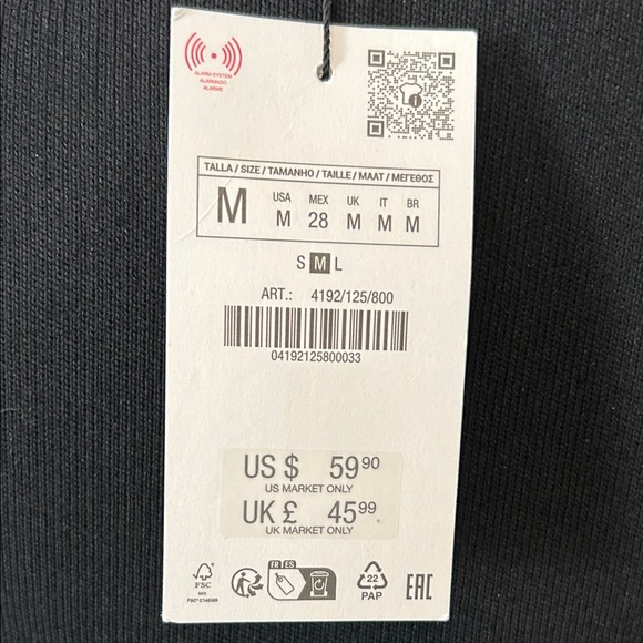 Zara Black Sleeveless Top with Gold Buttons - Picture 6 of 6